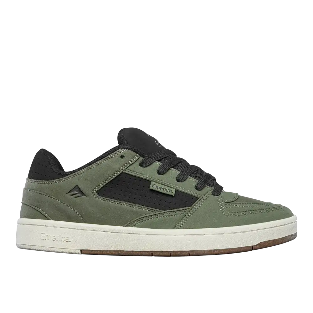 Mute Black/Olive Vulcanized Skater Sneakers | Emerica EU