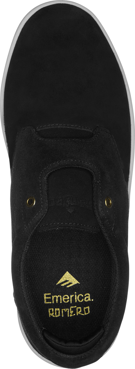 romero skater - skate shoes - black/white/gold - emerica