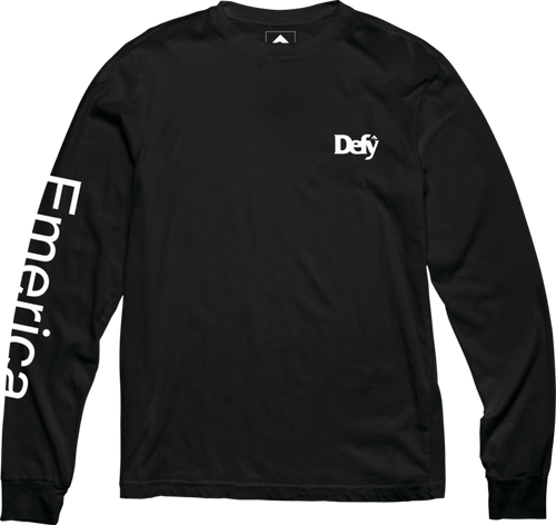 defy l/s tee - shirts & tops - black - emerica