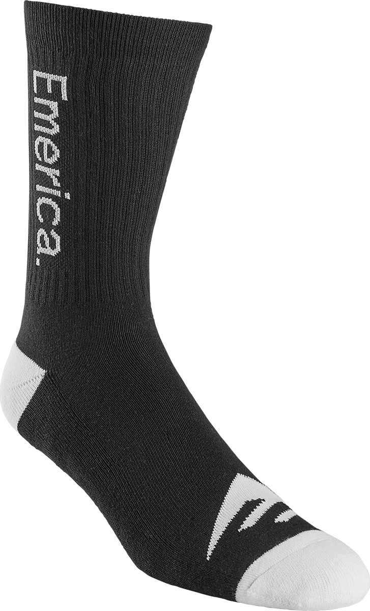 Skate Sock - Pure Crew Sock - Black white - Emerica
