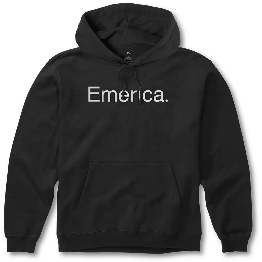 Emerica PURE LOGO PULLOVER Screen Hooded Fleece Skate Skateboarding Durable