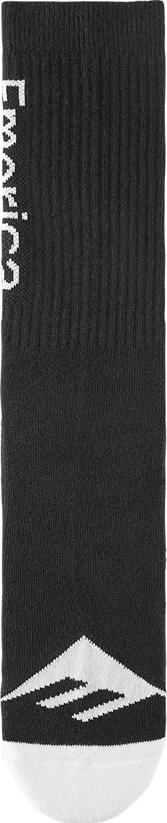 Emerica PURE CREW SOCK Crew Sock BLACK/WHITE / OS Skate Skateboarding Durable