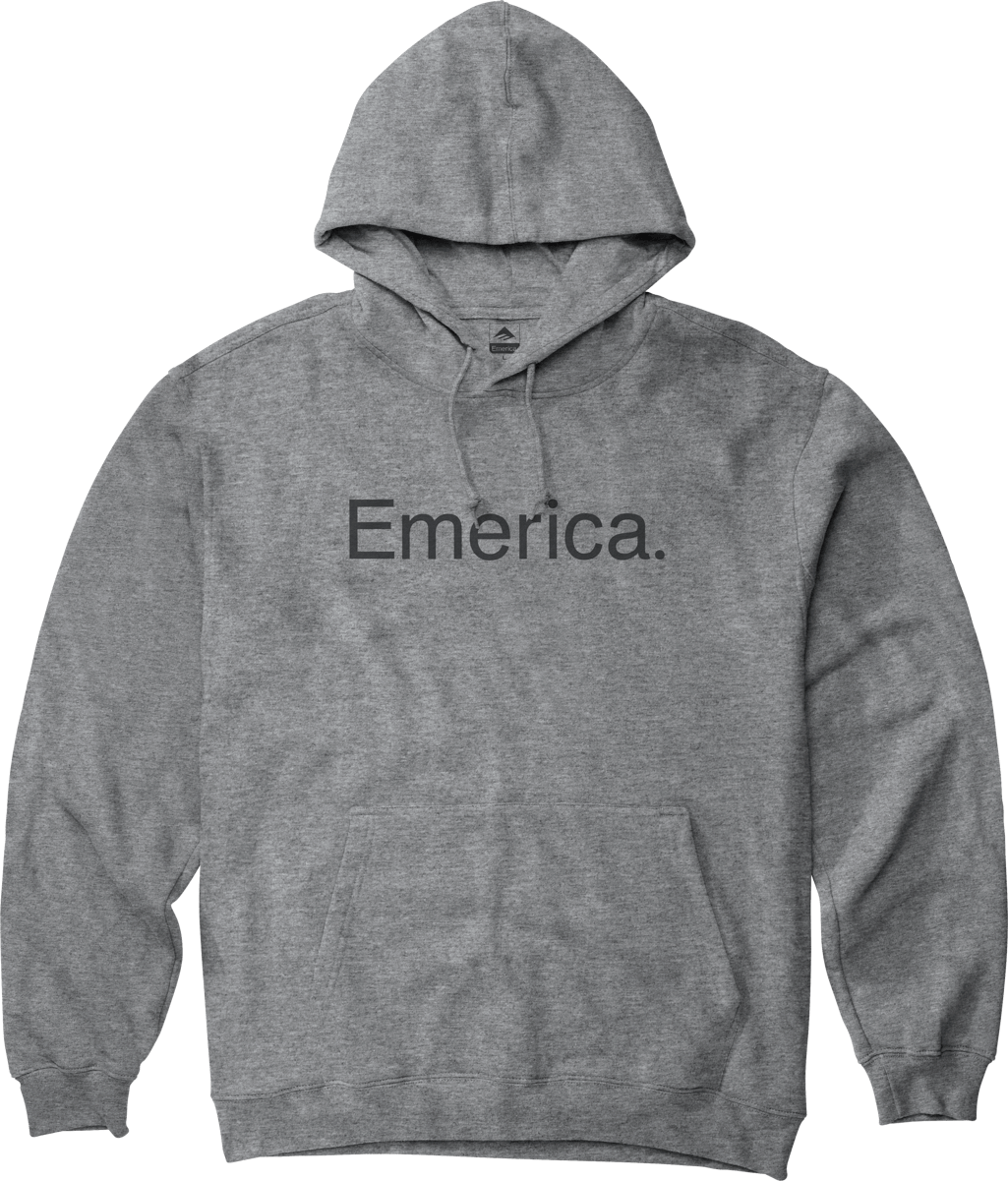 Emerica Pure Logo Pullover Screen PULLOVERed Fleece Skate Skateboarding Durable