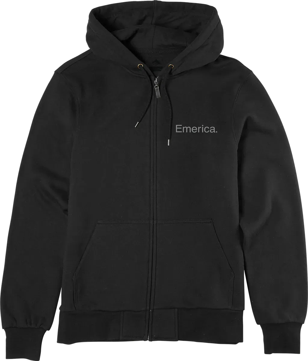 Emerica Pure Zip Hoodie Screen PULLOVERed Fleece Skate Skateboarding Durable